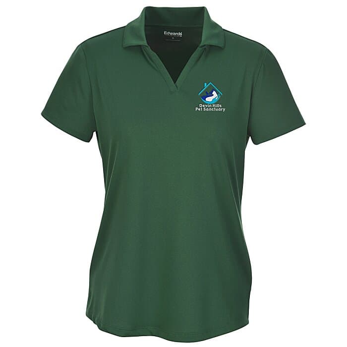 Lightweight Performance Split V-Neck Polo - Ladies'