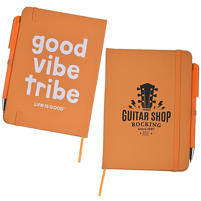 Life is Good TaskRight Afton Notebook with Pen - Good Vibe