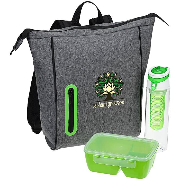 To Go Oval Zipper Lunch Set