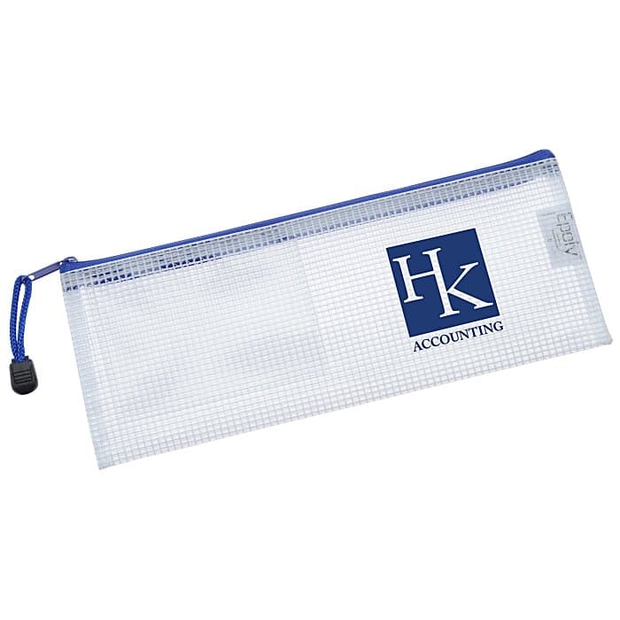 PolyWeave Zippered Pouch with Business Card Holder - 4 inches x 10 inches