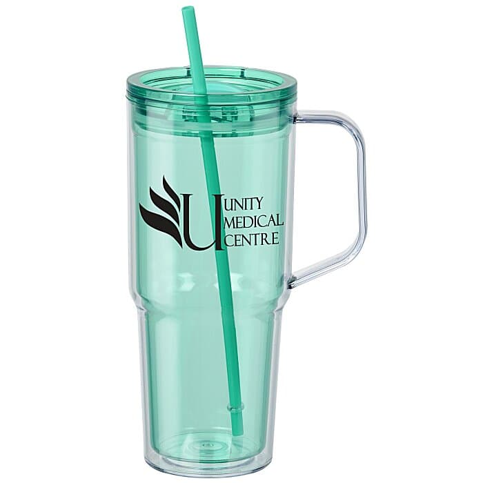 Clair Acrylic Mug with Straw - 30 oz