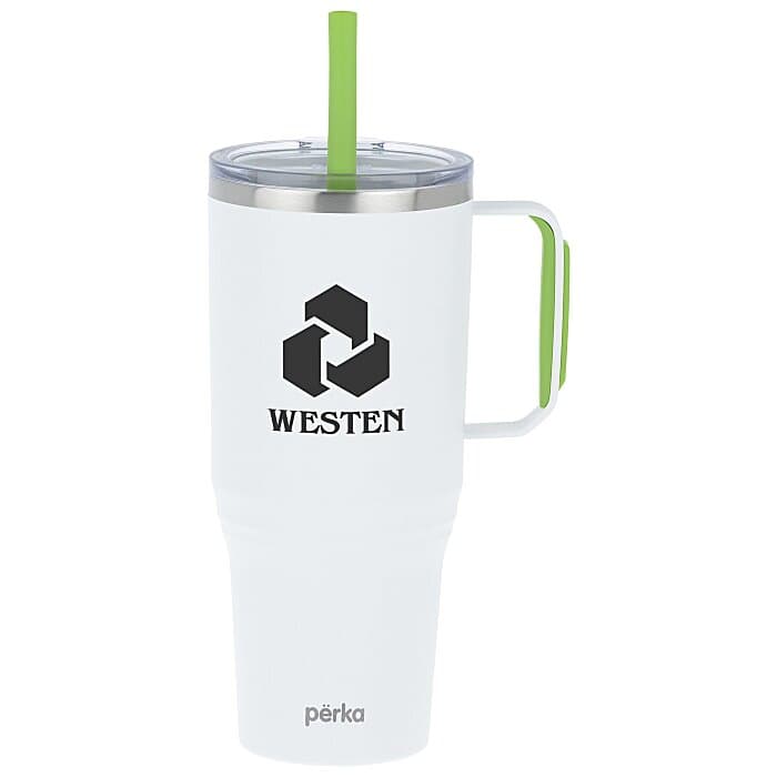 Perka Portofino Vacuum Mug with Straw - 36 oz