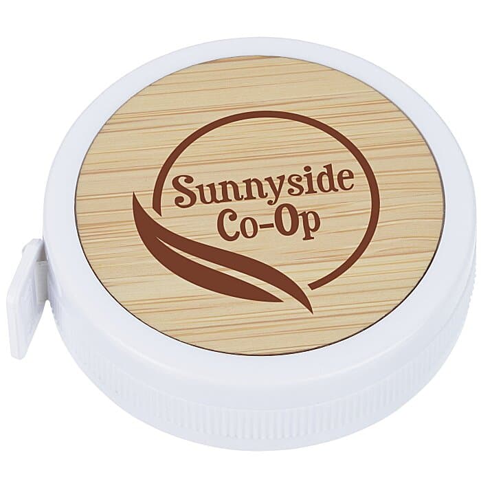Round Bamboo Accent Tape Measure