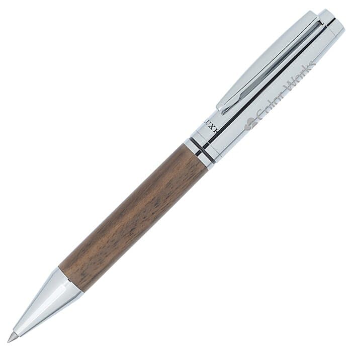 Luxe Walnut Executive Twist Gel Metal Pen