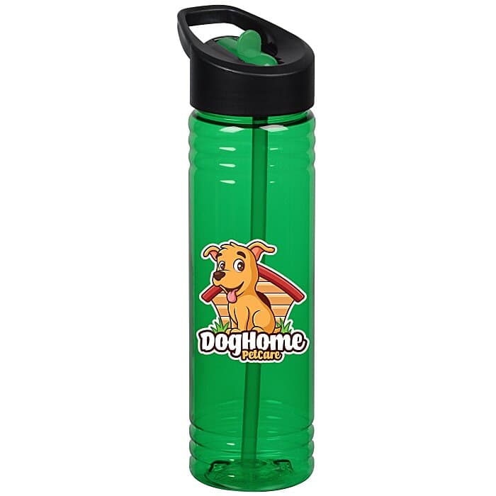 Halcyon Water Bottle with Two-Tone Flip Straw Lid - 24 oz - Full Color