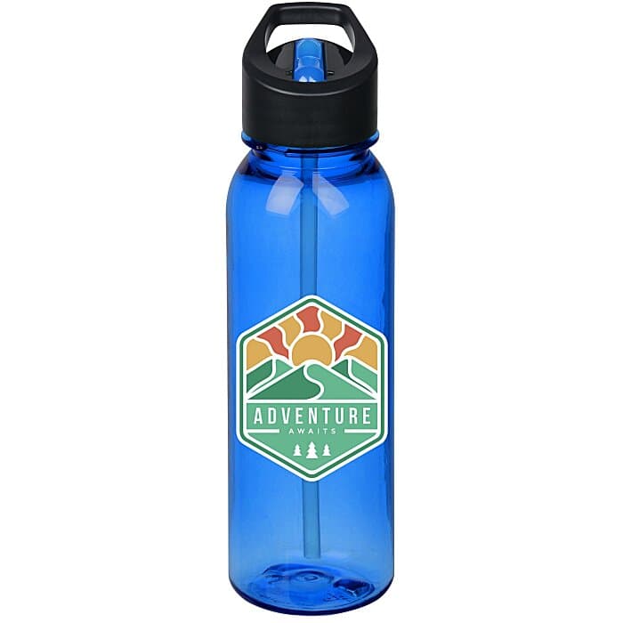 Outdoor Bottle with Two-Tone Flip Straw Lid - 24 oz - Full Color