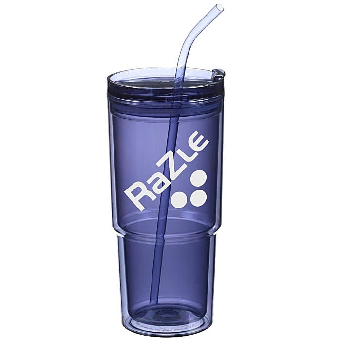 Mia Acrylic Tumbler with Straw - 24 oz
