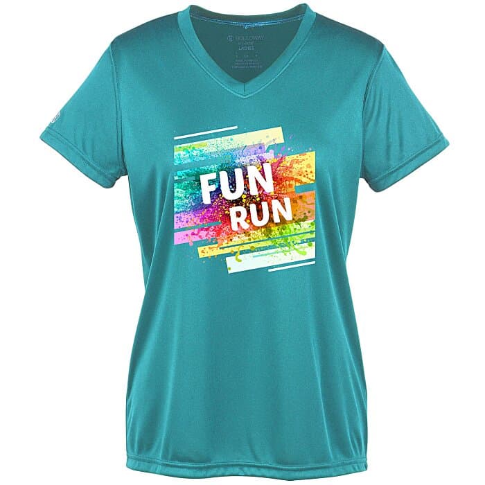 Momentum Solid V-Neck T-Shirt - Ladies' - Full Color