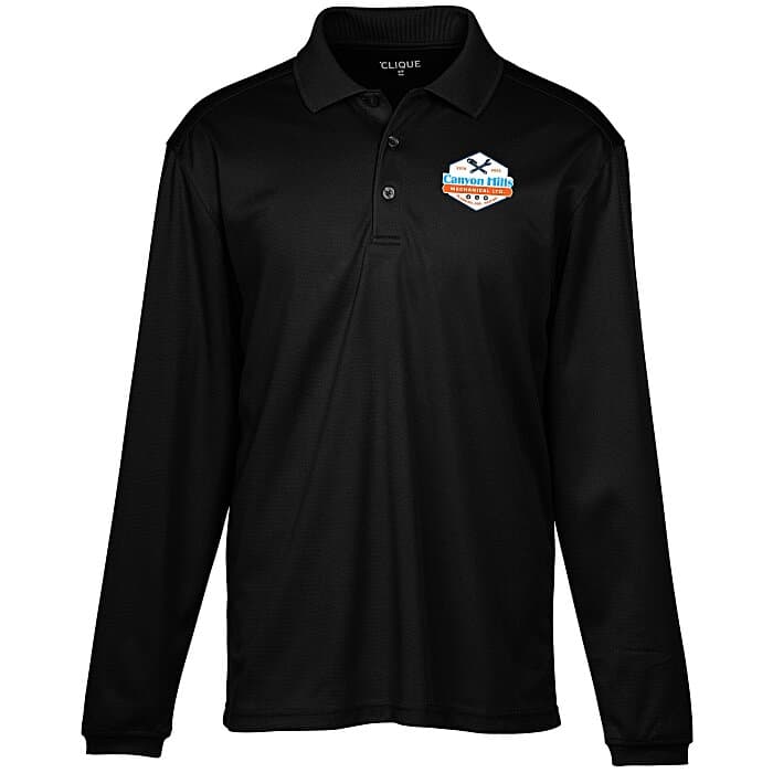 Spin Dye Long Sleeve Pique Polo - Men's - Full Color