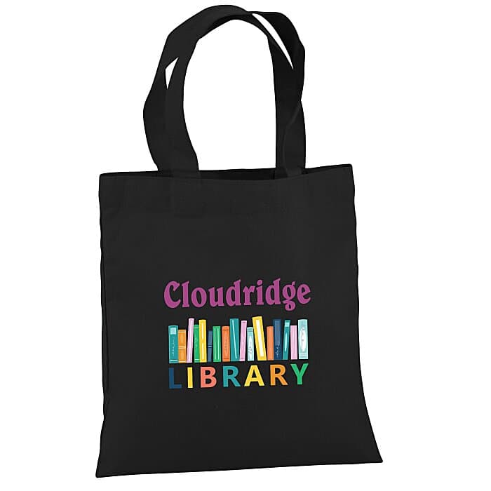 Cotton Sheeting Colored Economy Tote - 9 1/2 inches x 9 inches - Full Color