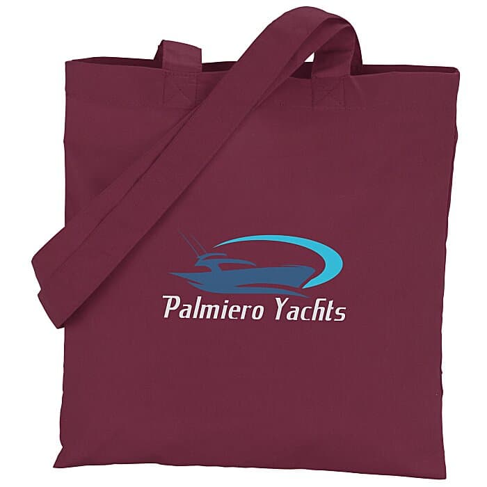 Cotton Sheeting Colored Economy Tote - 12 1/2 inches x 12 inches - Full Color
