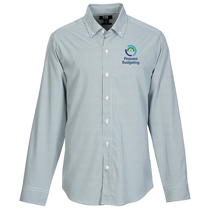Cutter & Buck Skyline Pinstripe Dress Shirt - Men's