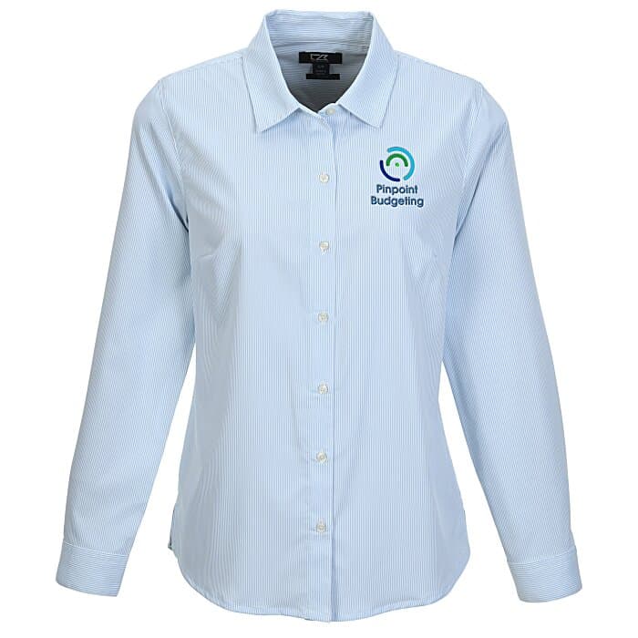 Cutter & Buck Skyline Pinstripe Dress Shirt - Ladies'