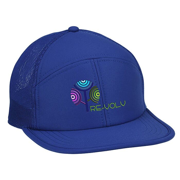 Seven Panel Flat Bill Outdoor Cap