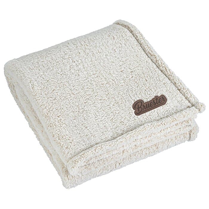 Cozy Sherpa Blanket - Laser Engraved Patch