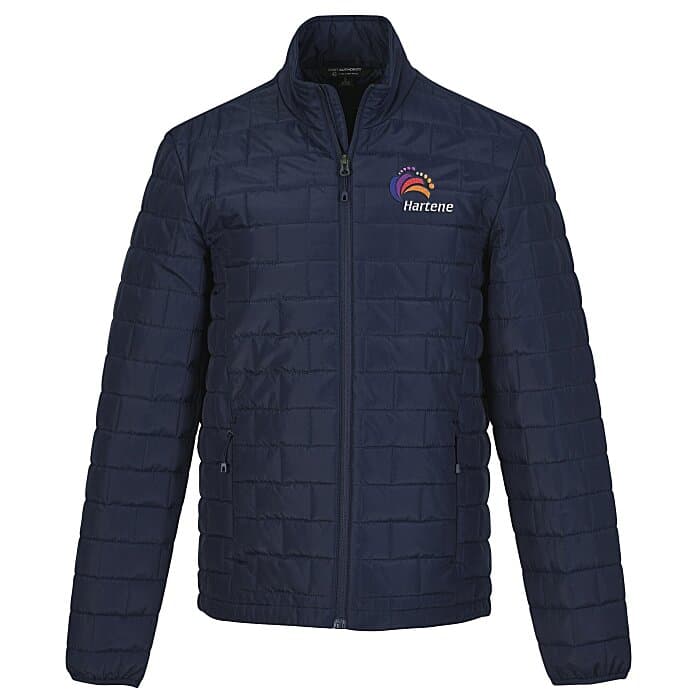 Block Patterned Puffer Jacket - Men's