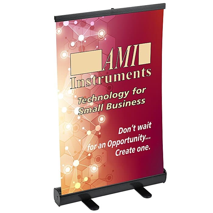 LiteWay Tabletop Retractable Banner Display - 24 inches