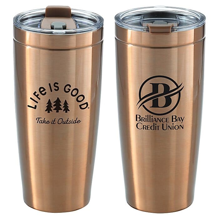 Life is Good Vacuum Tumbler - 20 oz - Outside