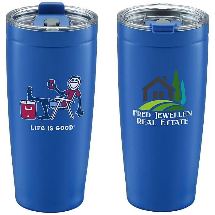 Life is Good Vacuum Tumbler - 20 oz - Full Color - Cooler