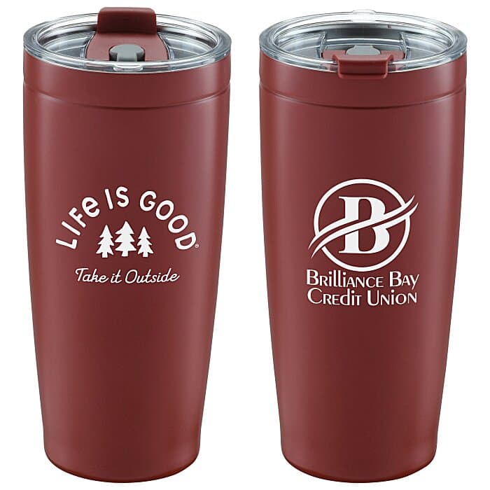 Life is Good Vacuum Tumbler - 20 oz - Outside