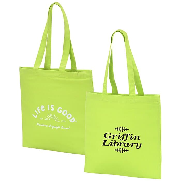 Life is Good Color Cotton Sheeting Tote - Sun