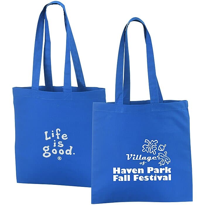 Life is Good Color Cotton Sheeting Tote - LIG