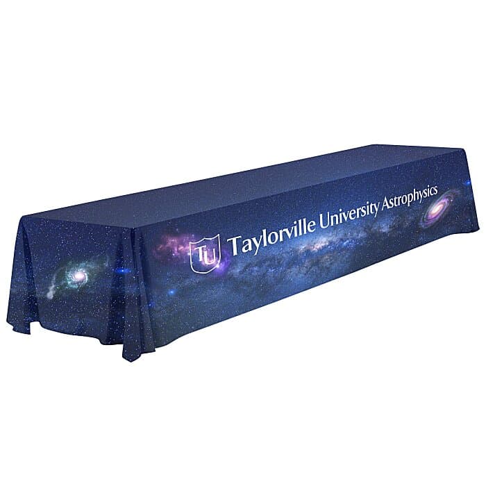 Serged Open-Back Polyester Table Throw - 16 feet - Full Color