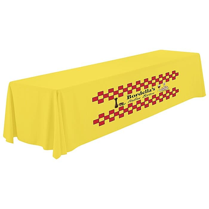 Serged Closed-Back Polyester Table Throw - 12 feet