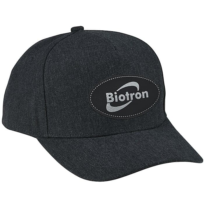 Canvas Five Panel Snapback Cap - Laser Engraved Patch