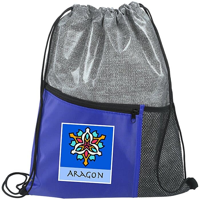 Barney Zip Pocket Drawstring Sportpack - Full Color